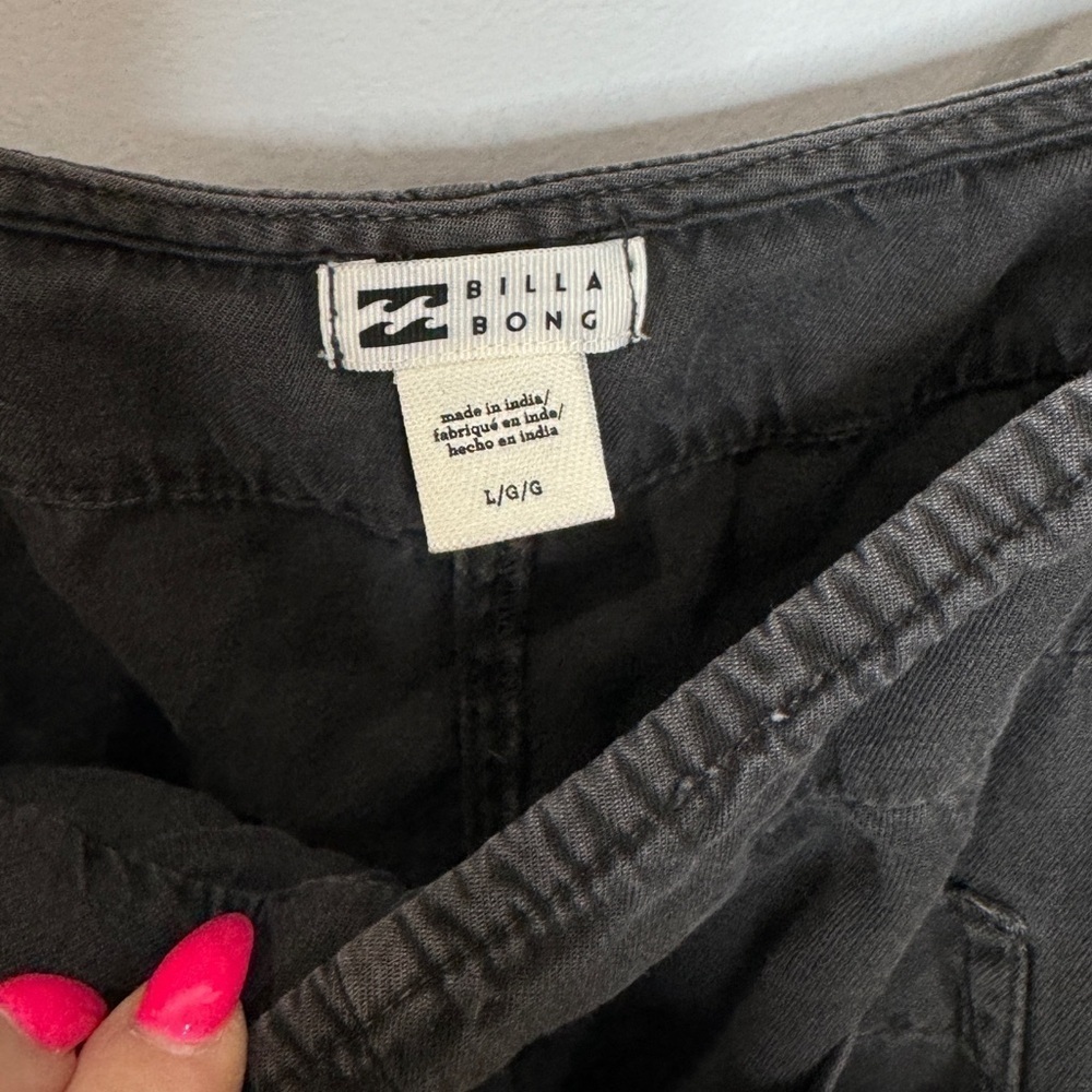 Billabong Faded Black Denim Romper with Pockets (L) - Picture 8 of 9